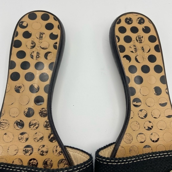 Kate Spade Toby Polka Dot Canvas Leather Flat 7.5B - Picture 5 of 12